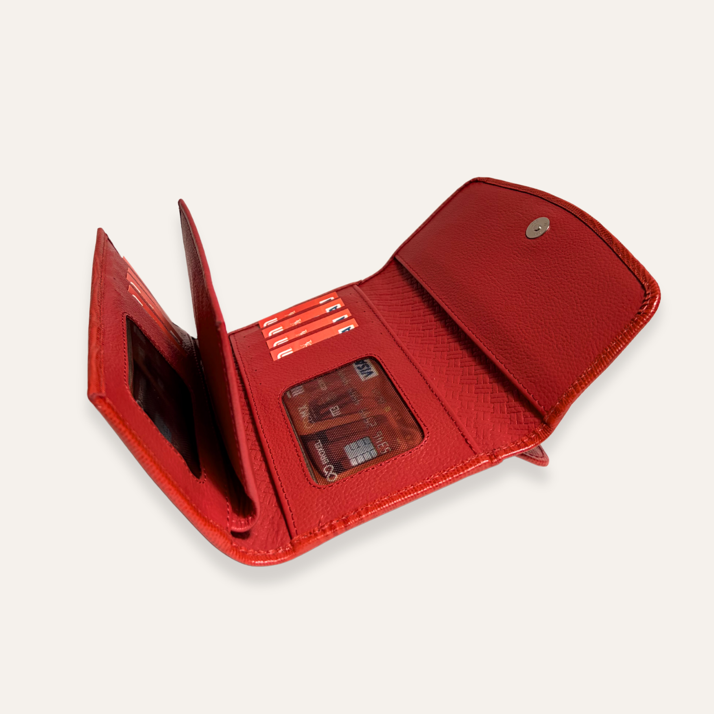 Billetera larga roja