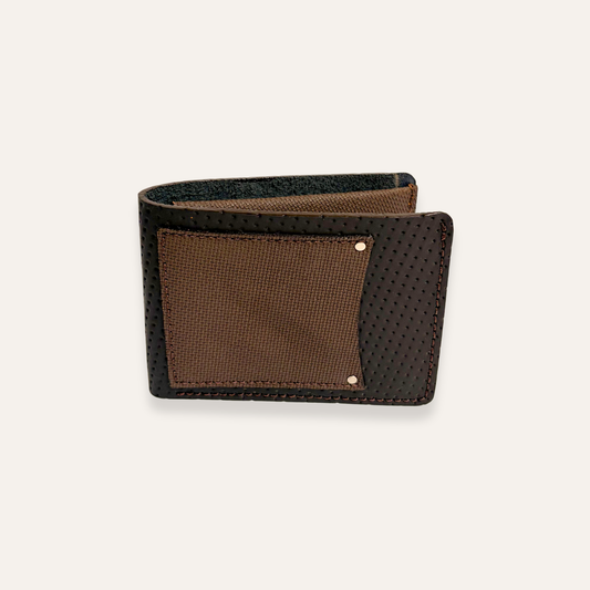 Billetera delgada cafe para hombre