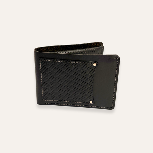 Billetera delgada negra para hombre
