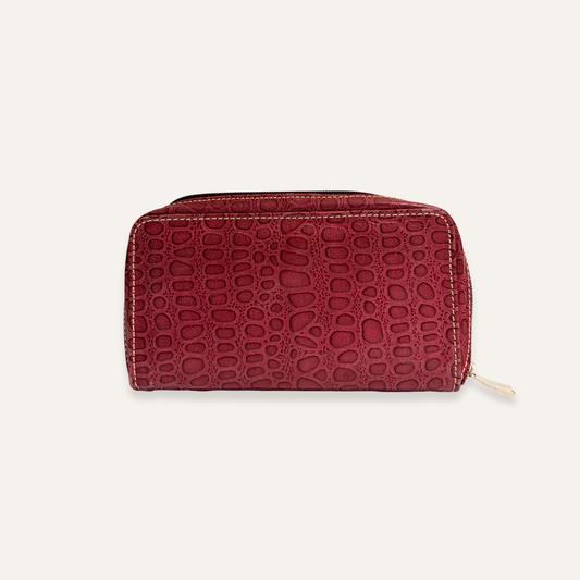 Billetera grande cremallera fucsia