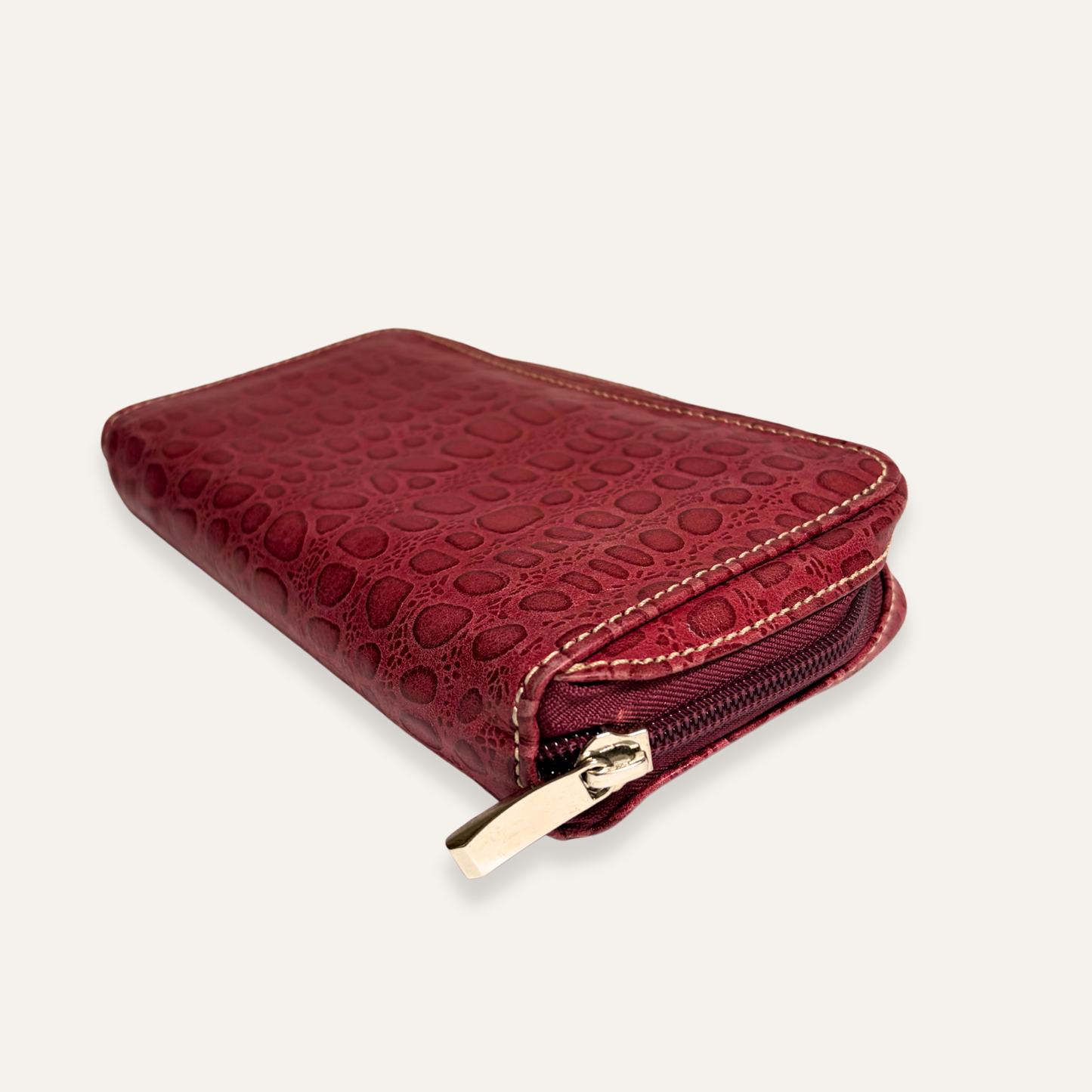 Billetera grande cremallera fucsia