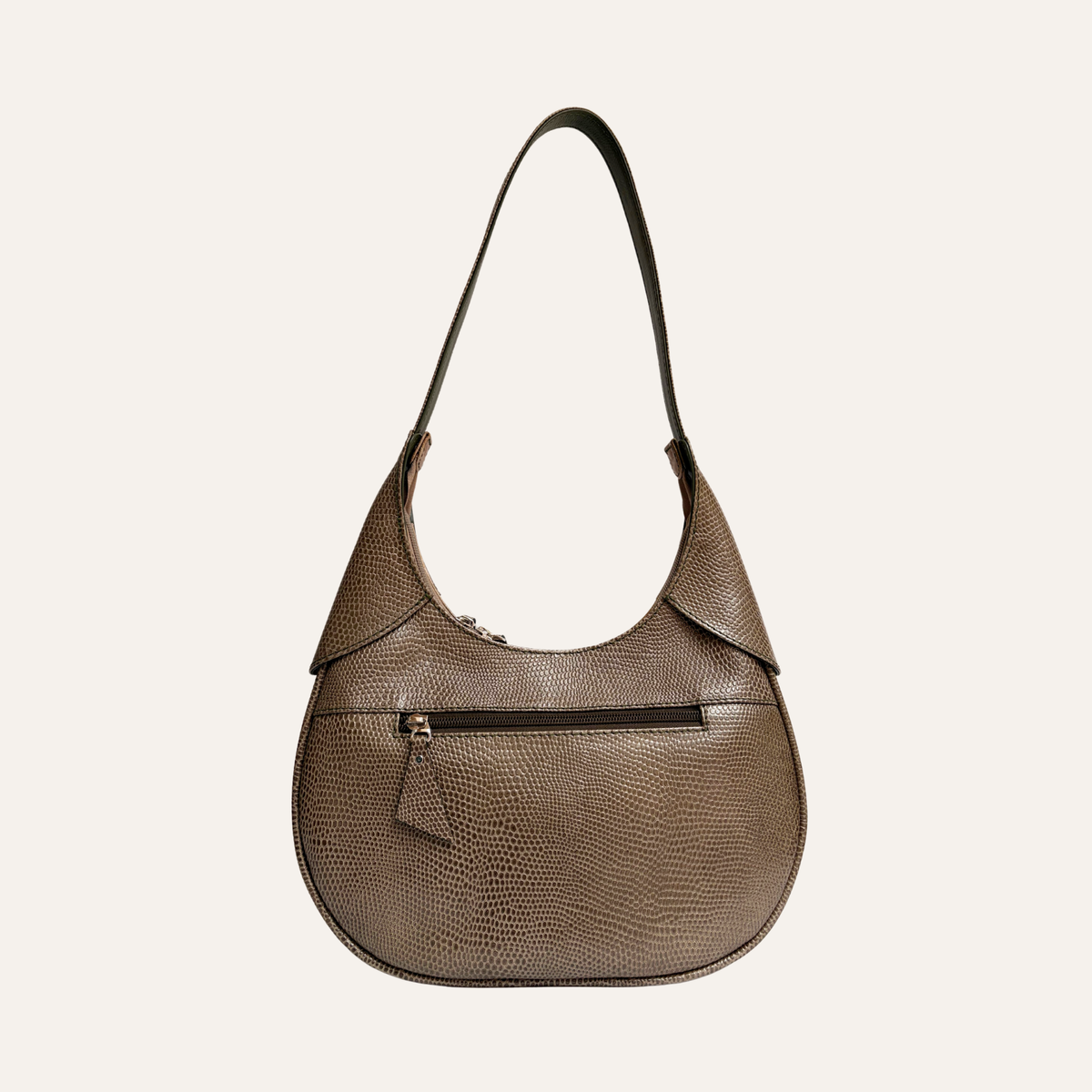 Hobo hombro en cuero beige marmolado