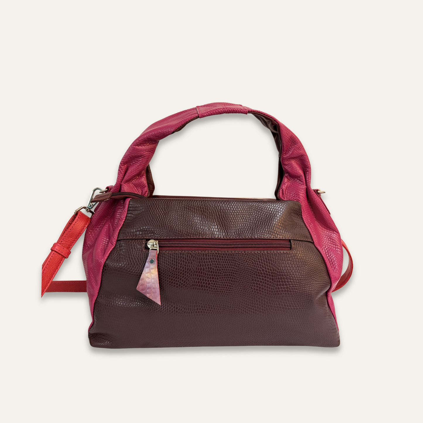Boho asas fruncidas fucsia
