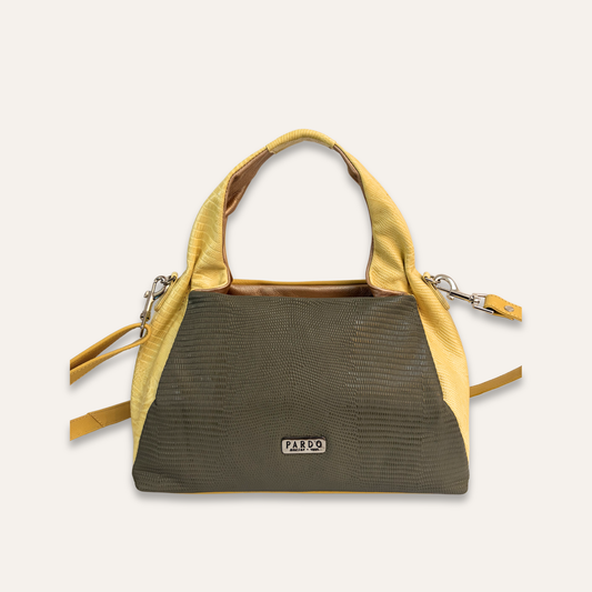Boho asas fruncidas verde combinado