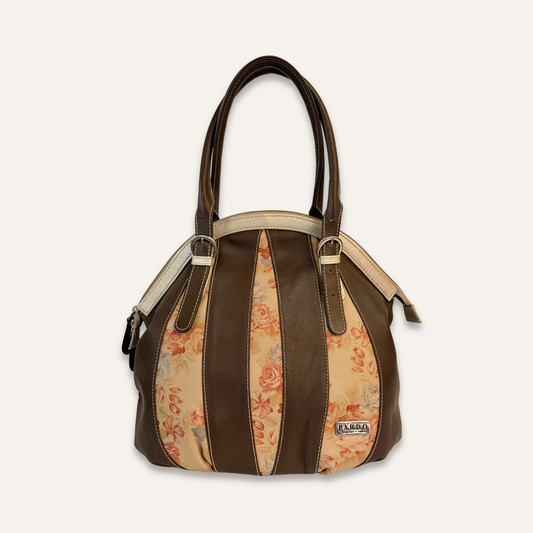 Bolso repolla cafe flores