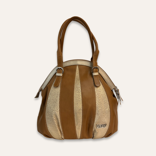 Bolso repolla miel y dorada