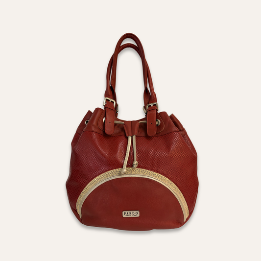 Bolso rojo cordones