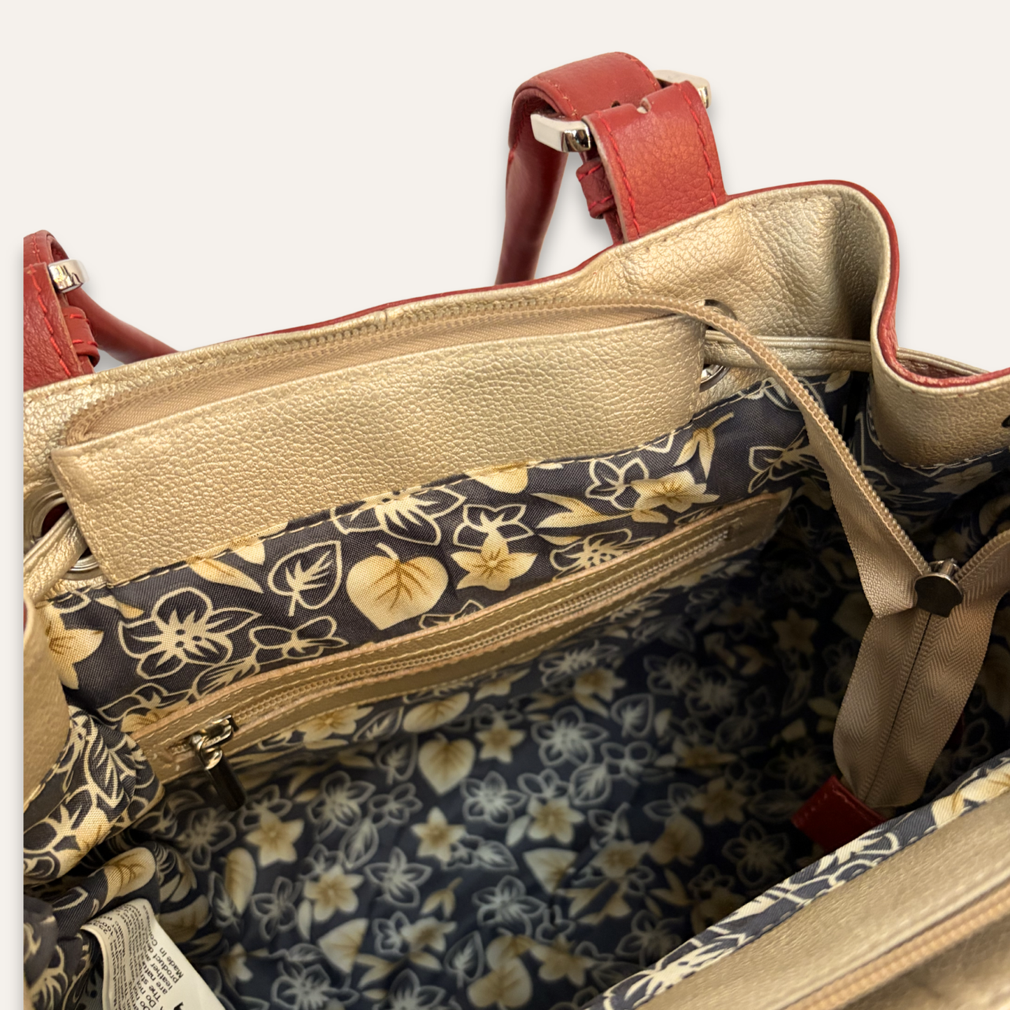 Bolso rojo cordones