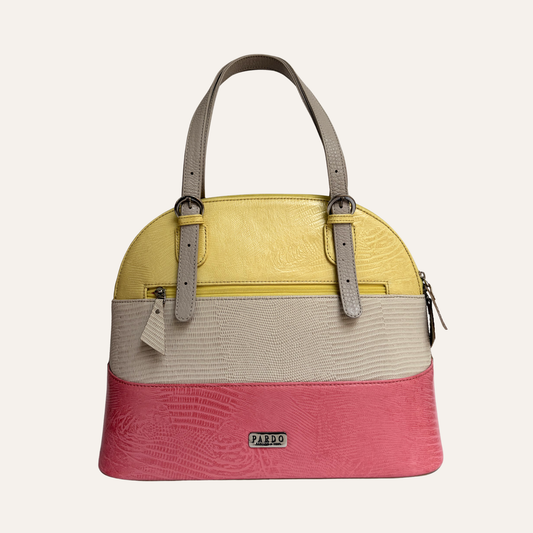 Bolso de franjas amarillo