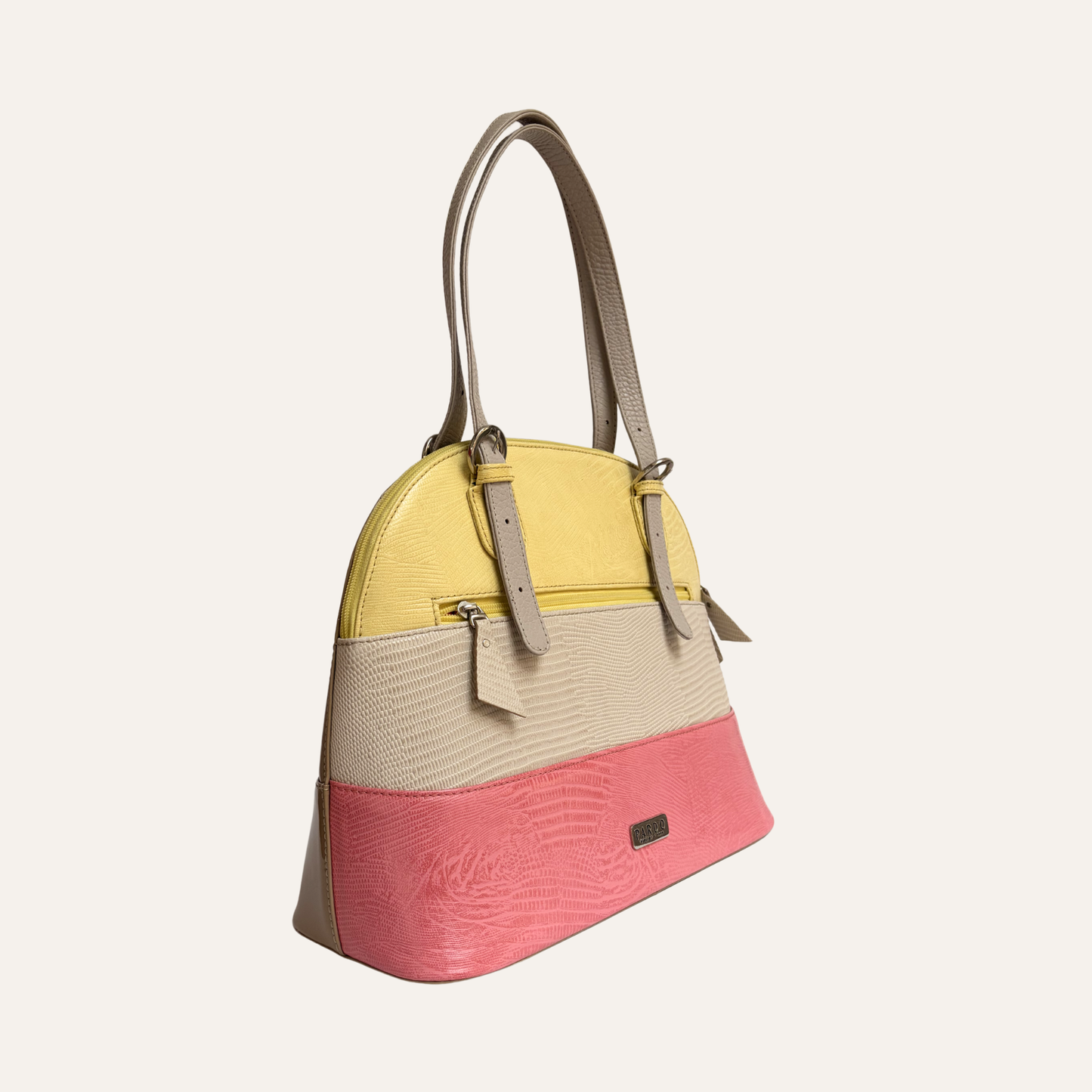 Bolso de franjas amarillo