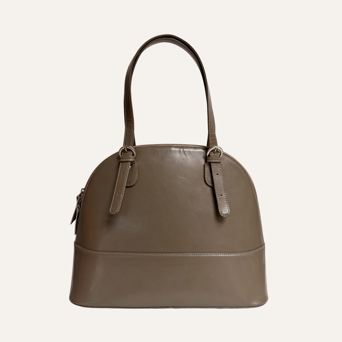 Bolso de franjas beige marmolado