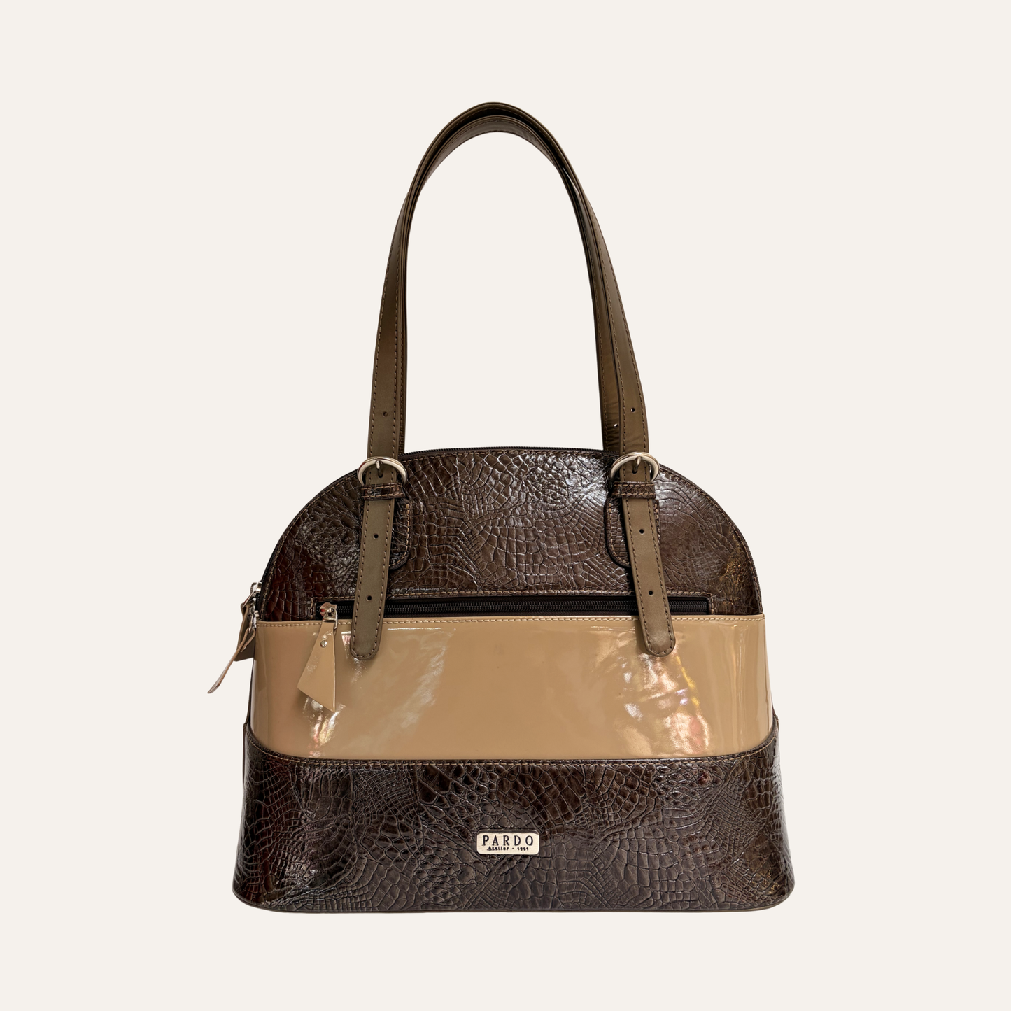 Bolso de franjas cafe combinado