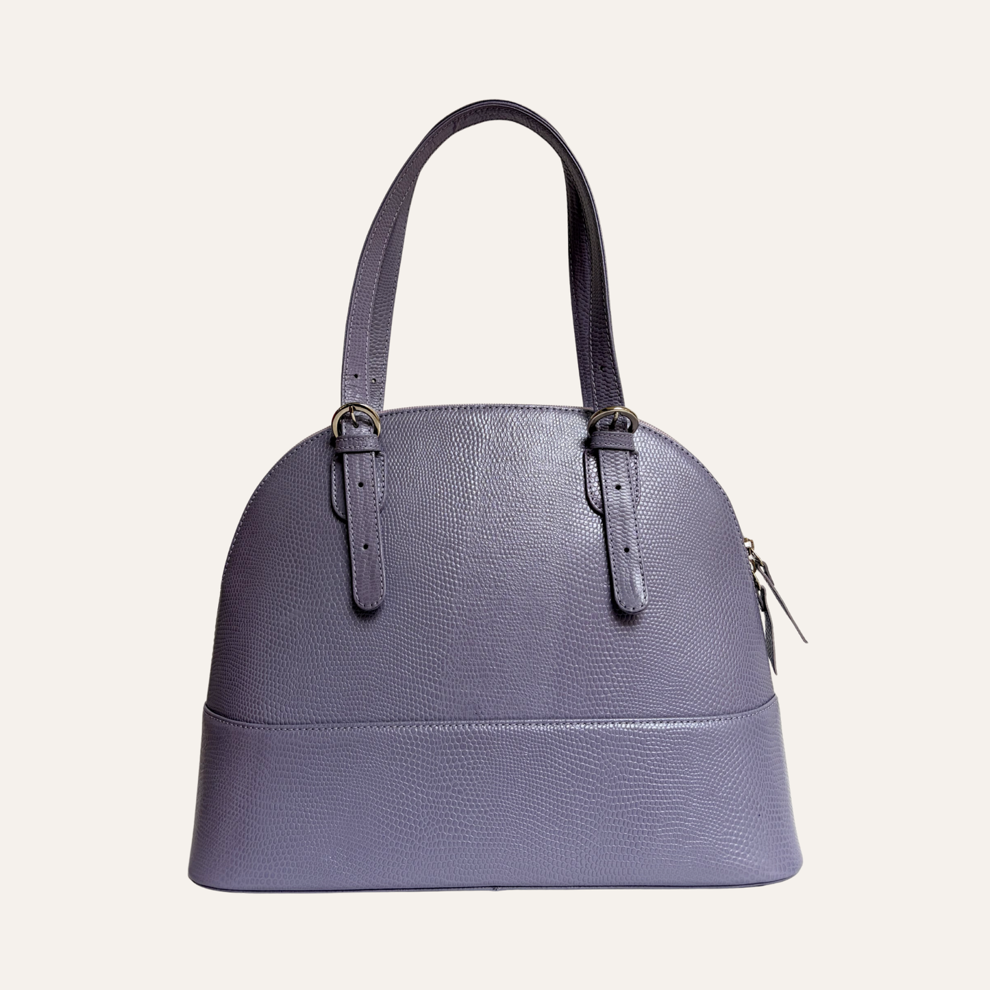 Bolso de franjas lila marmolado