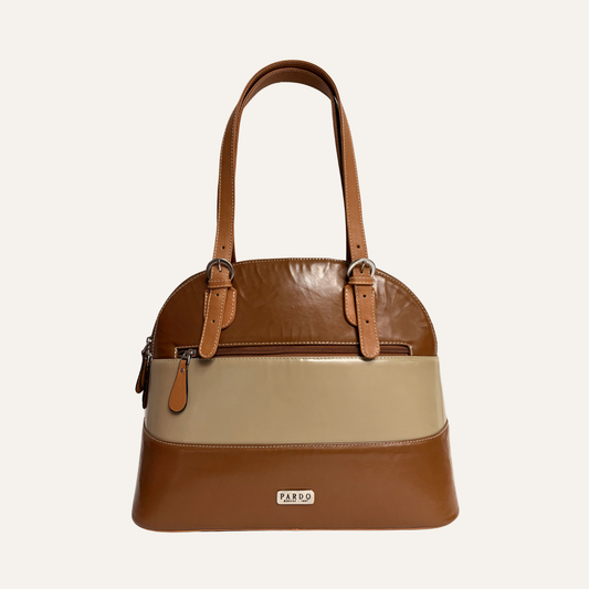 Bolso de franjas miel