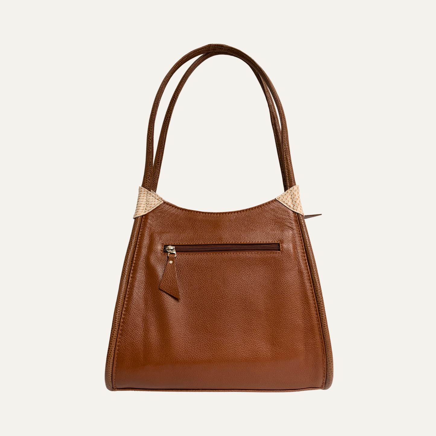 Bolso concavo beige