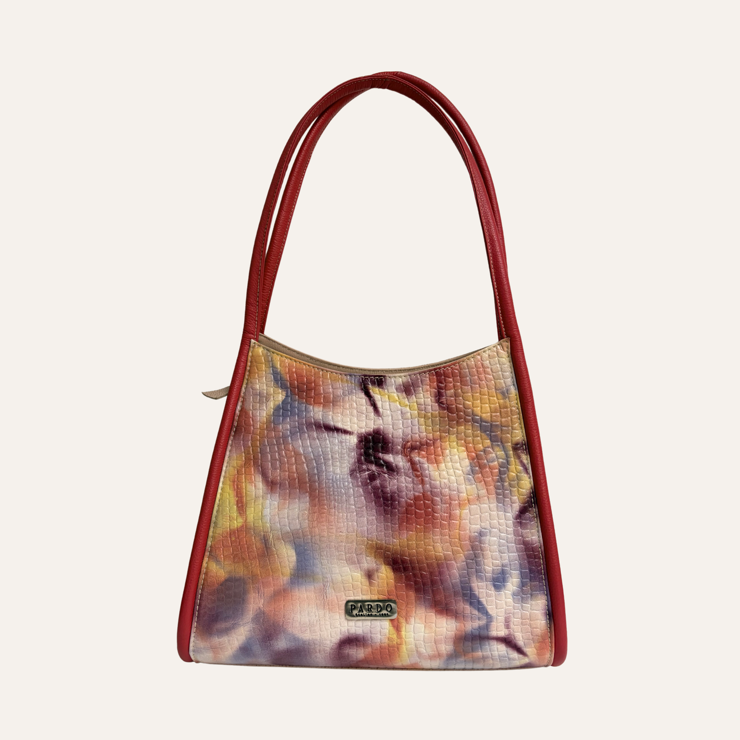Bolso concavo fucsia marmolado