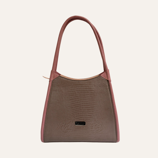 Bolso concavo taupe
