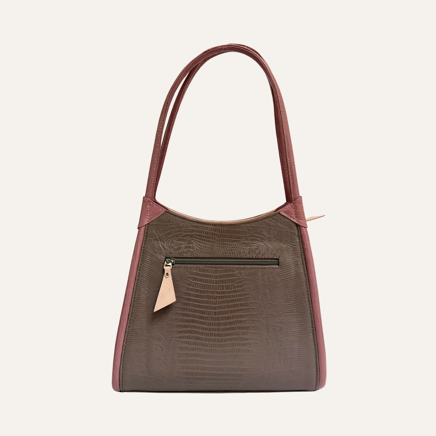 Bolso concavo taupe