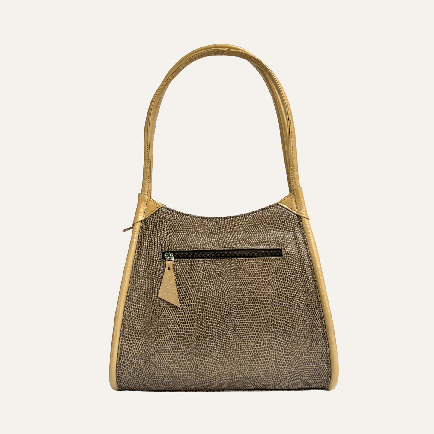 Bolso concavo taupe verde oliva