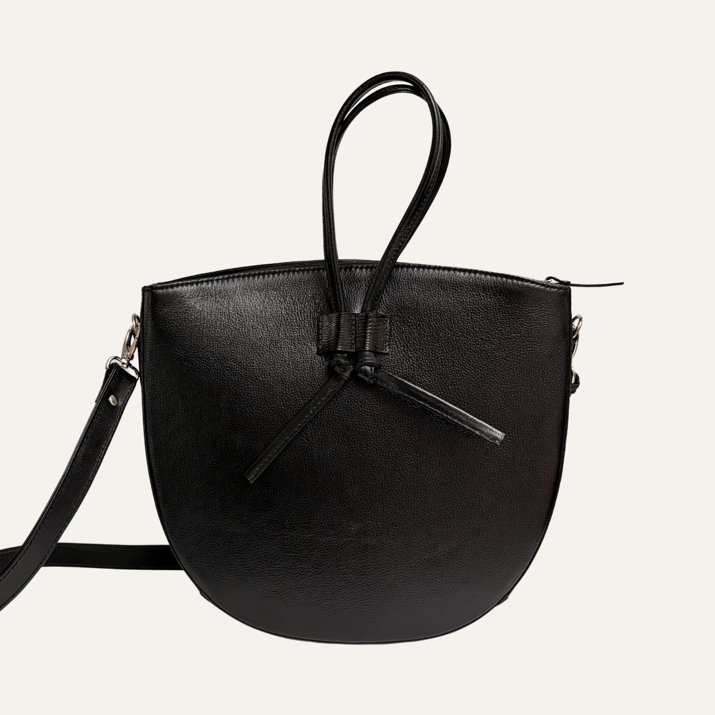 Cartera grande de cordones lila marmolado