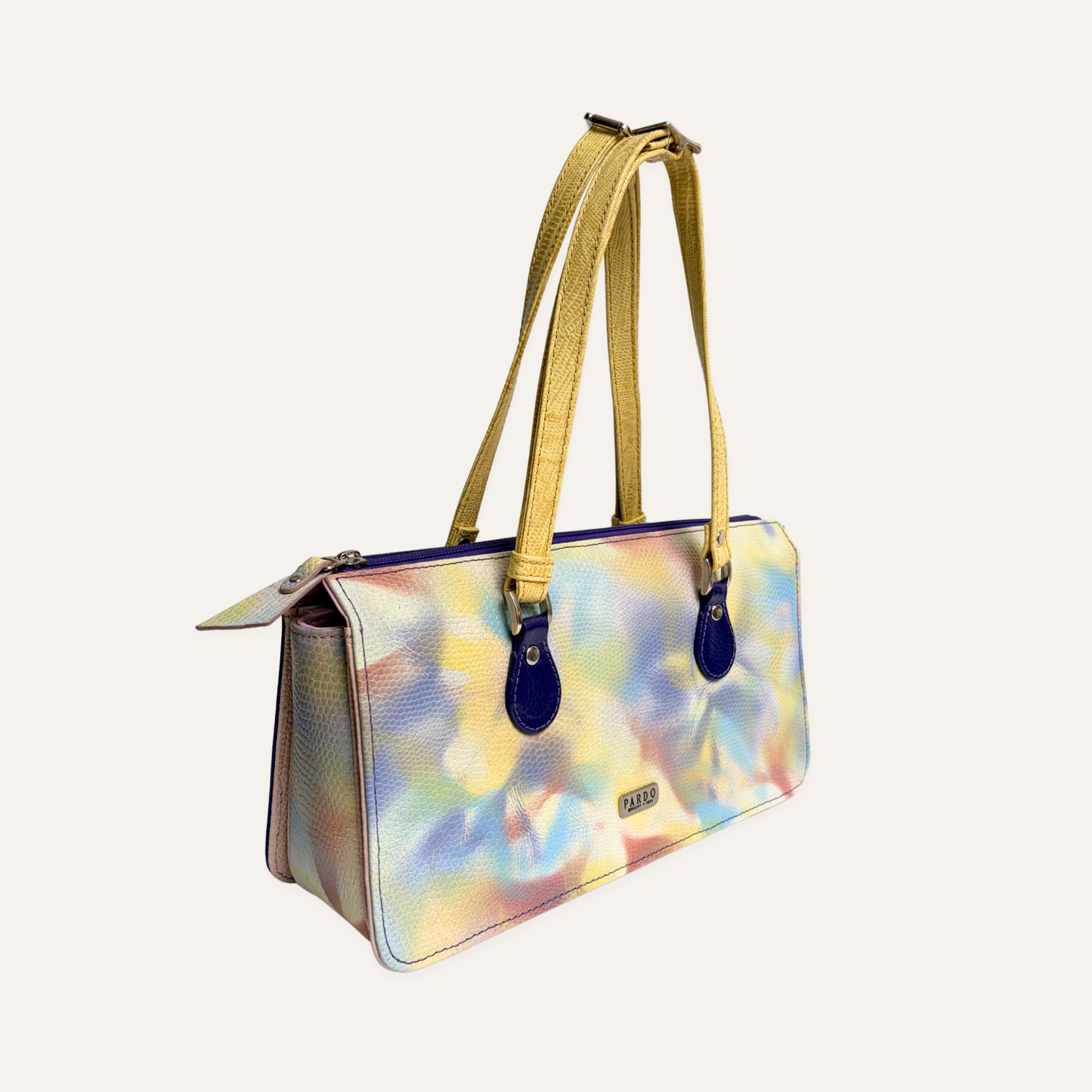 Cartera postal lila camuflado