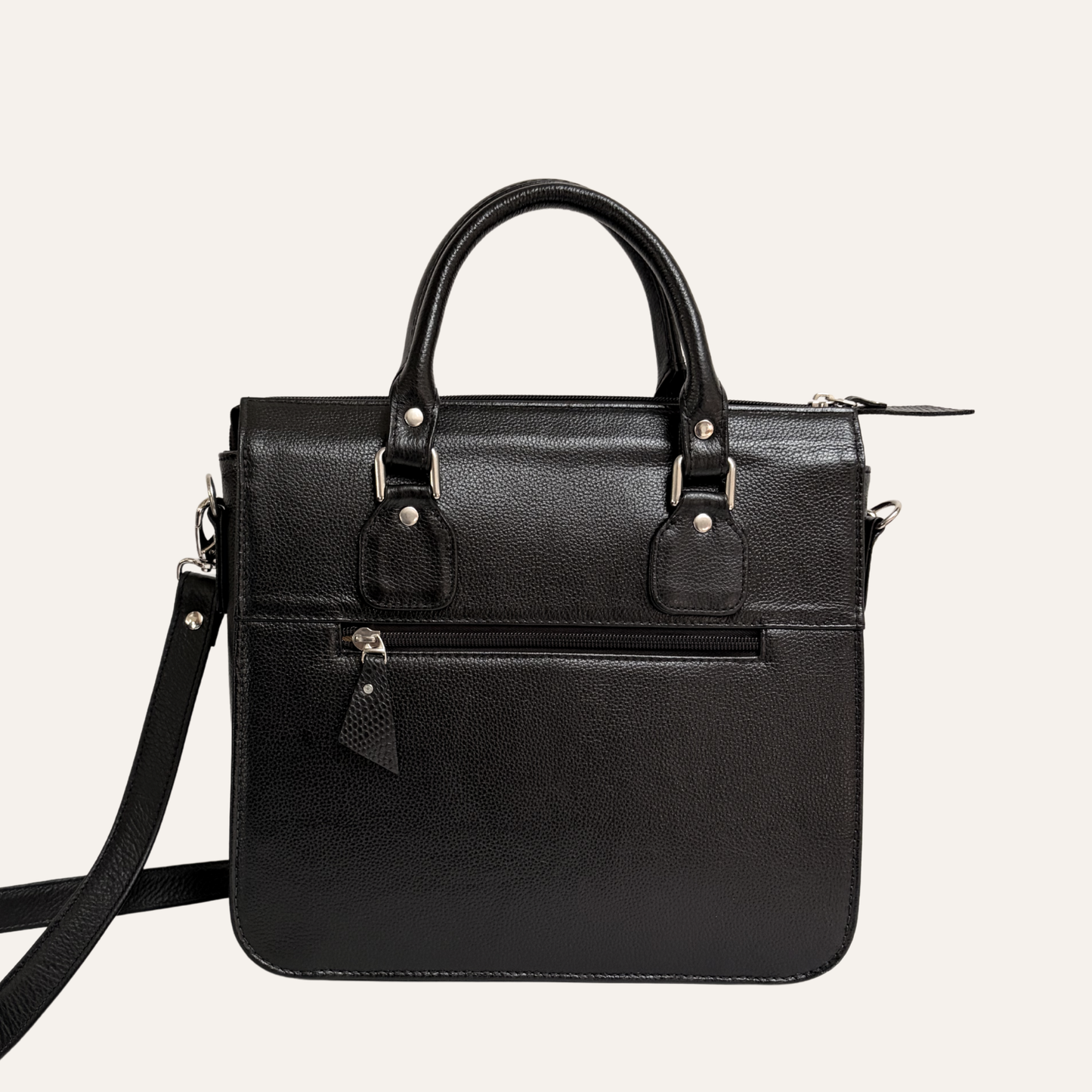 Bolso de mano multicompartimientos negro