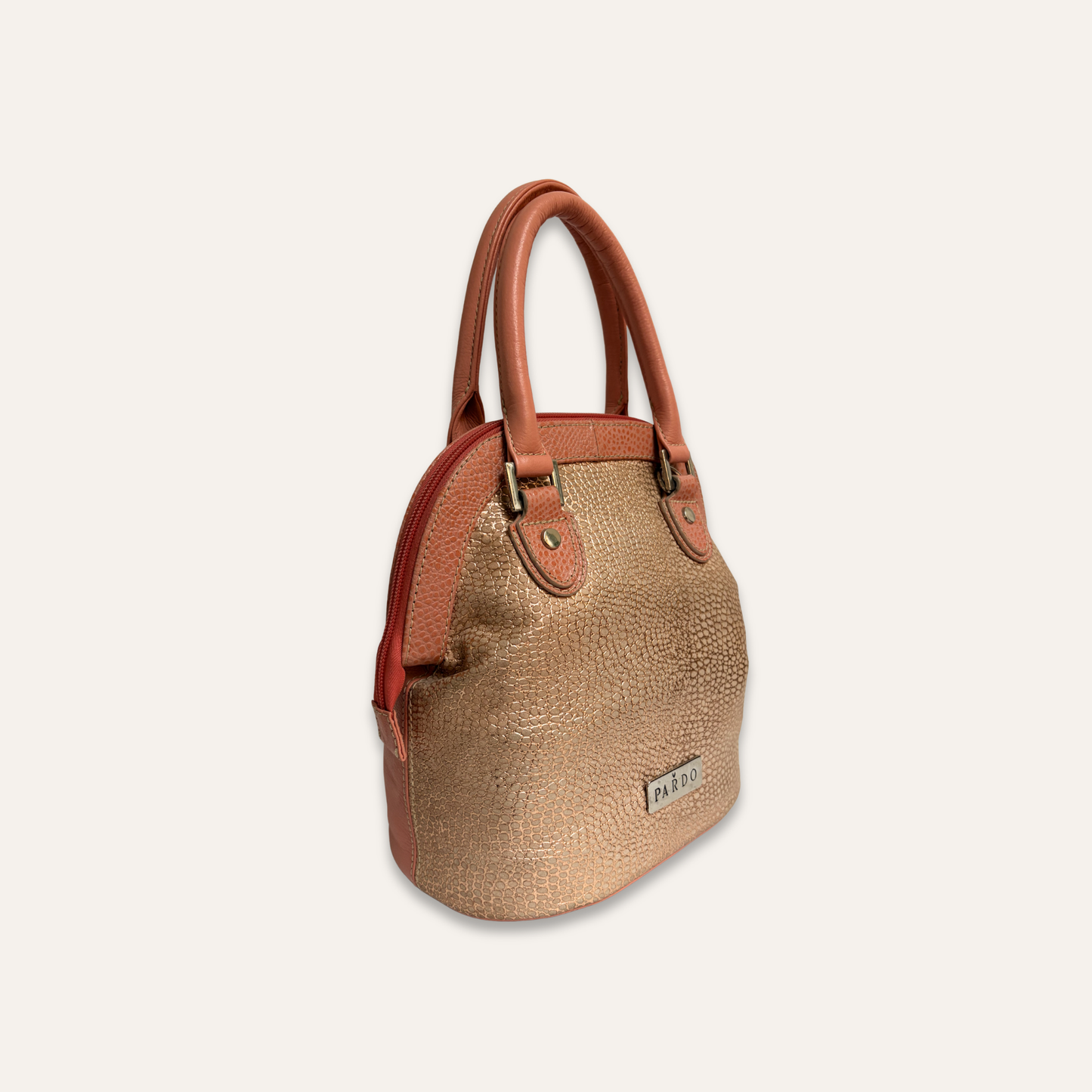 Mini cartera en folia salmón