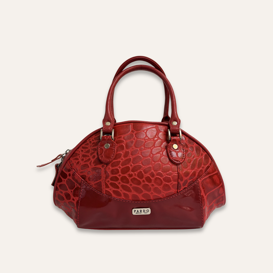 Cartera pequeña redonda roja