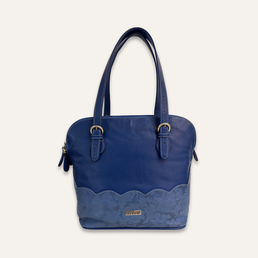 Cartera ondas azul