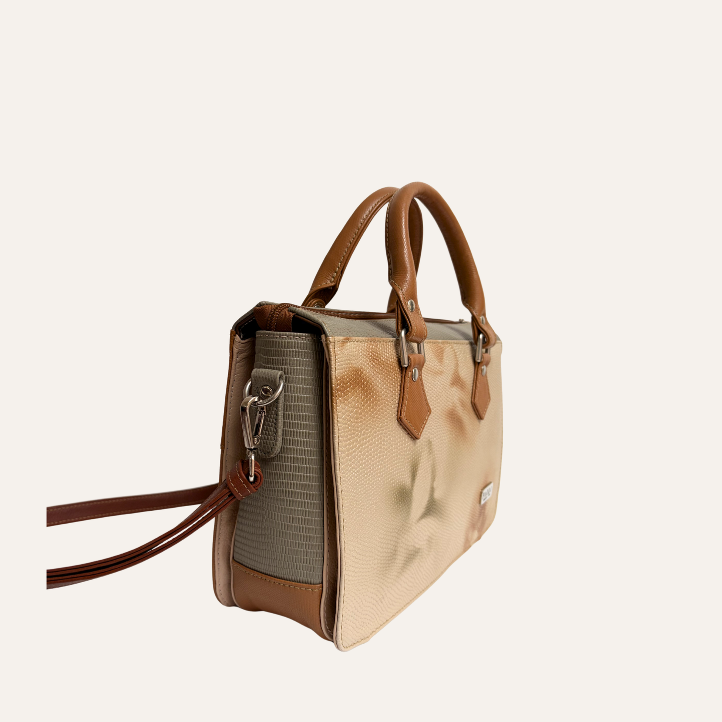 Mini maletin ejecutivo beige marmolado