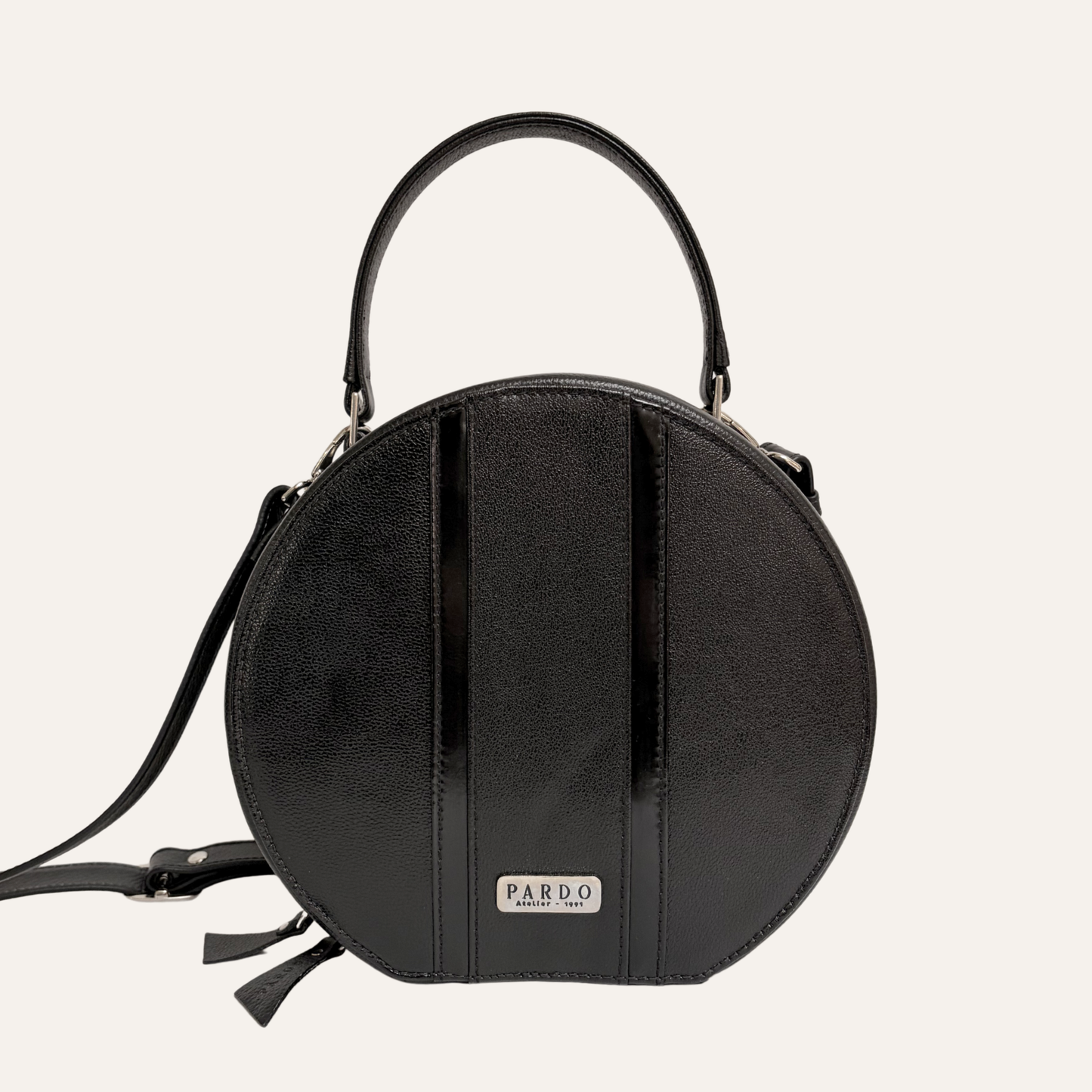 Bolso de mano multicompartimientos beige