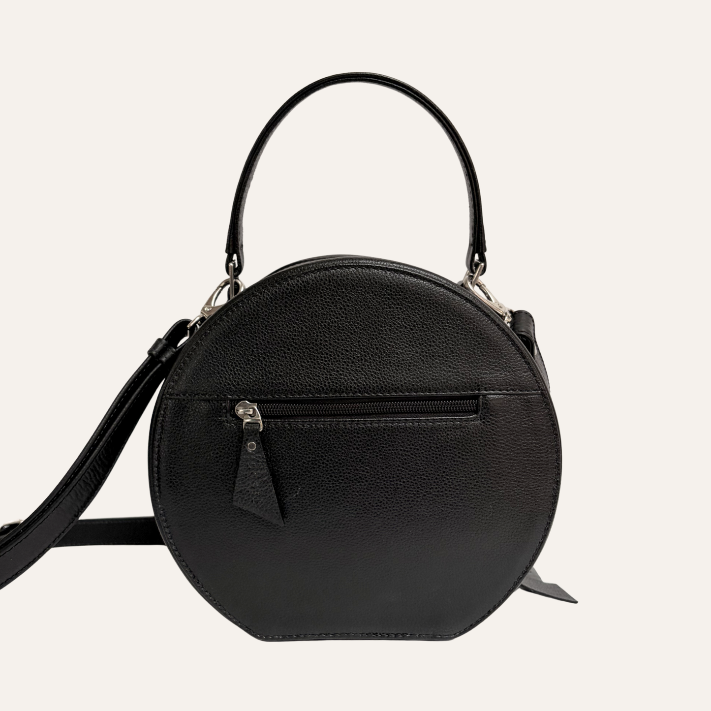 Bolso de mano multicompartimientos beige