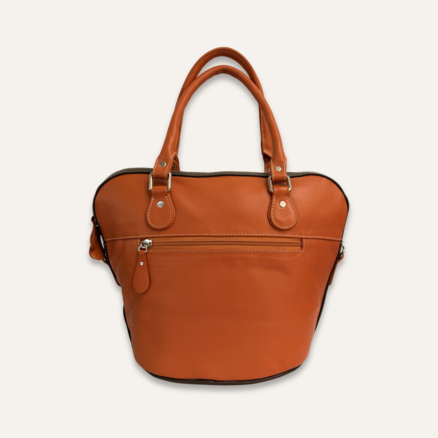 Cartera suave grande flores naranjas