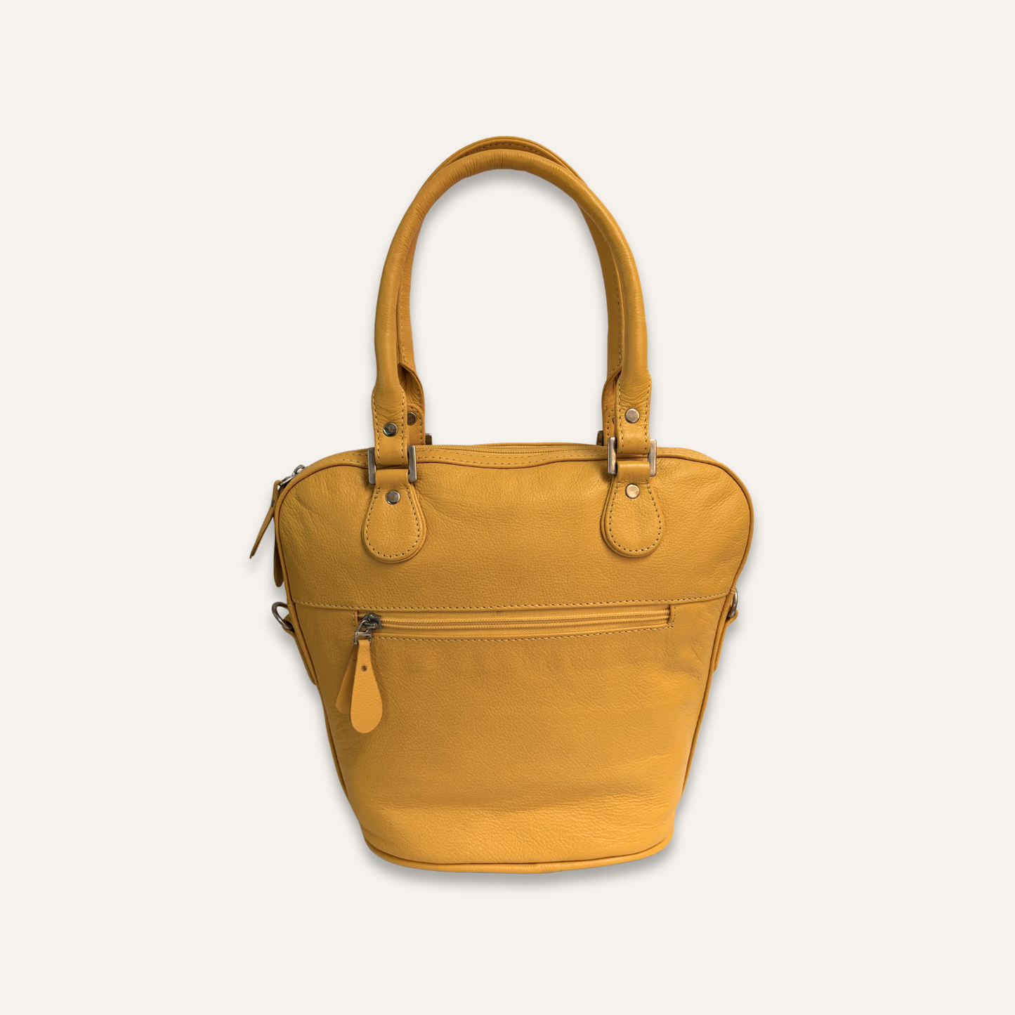 Cartera suave mediana amarilla