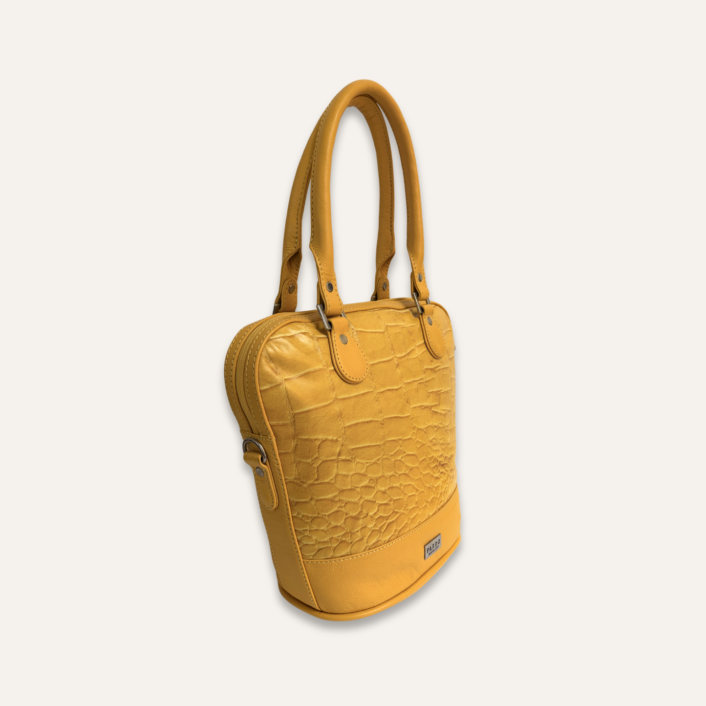 Cartera suave mediana amarilla