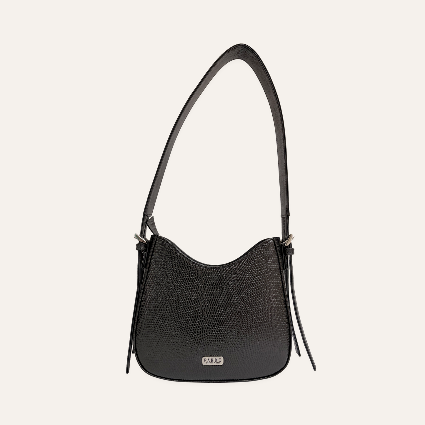 Bolso media luna mediano negro