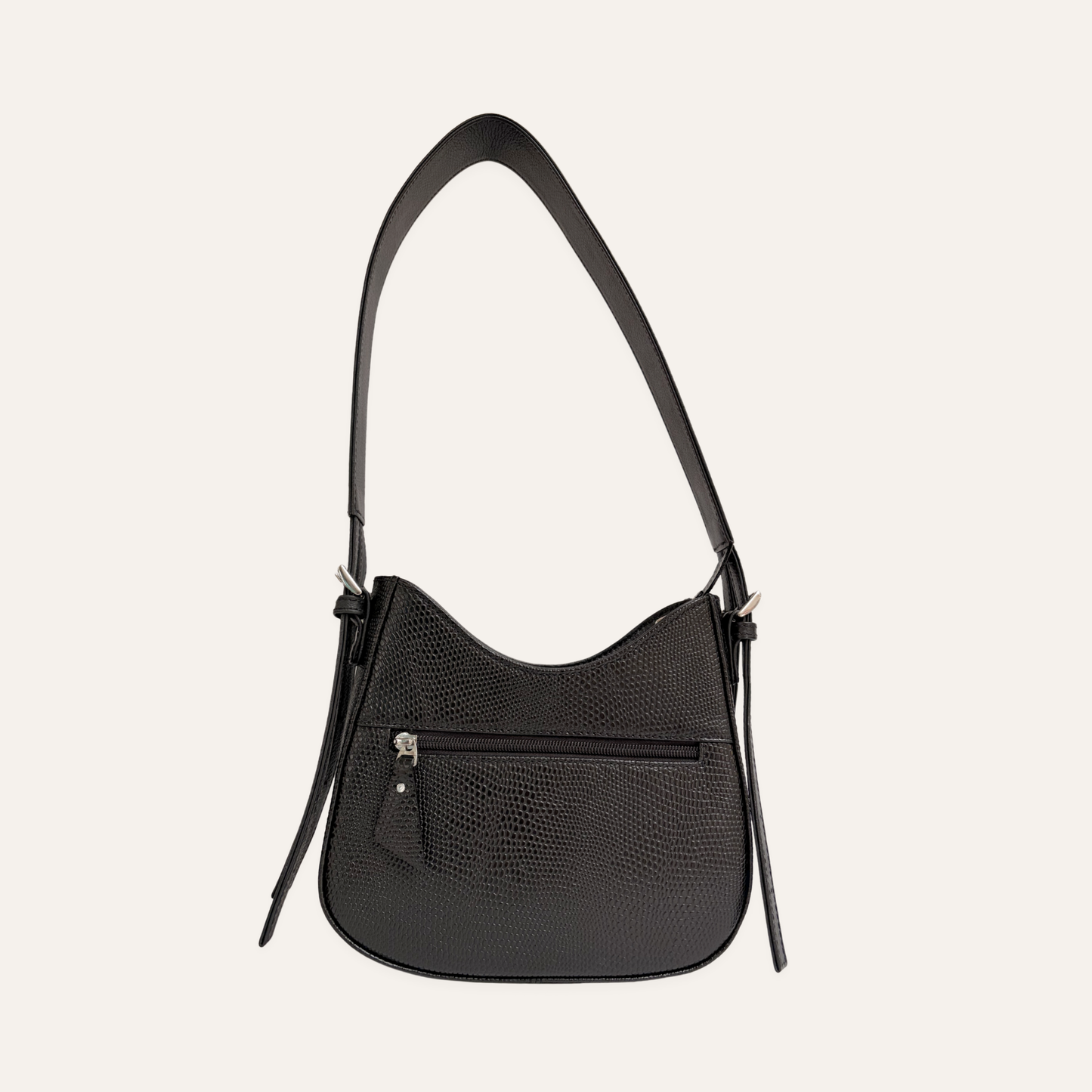 Bolso media luna mediano negro