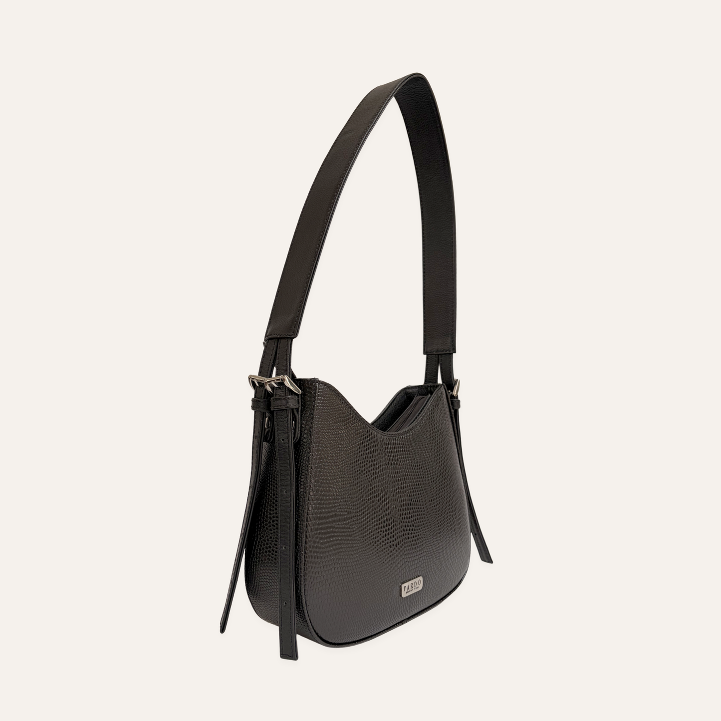 Bolso media luna mediano negro