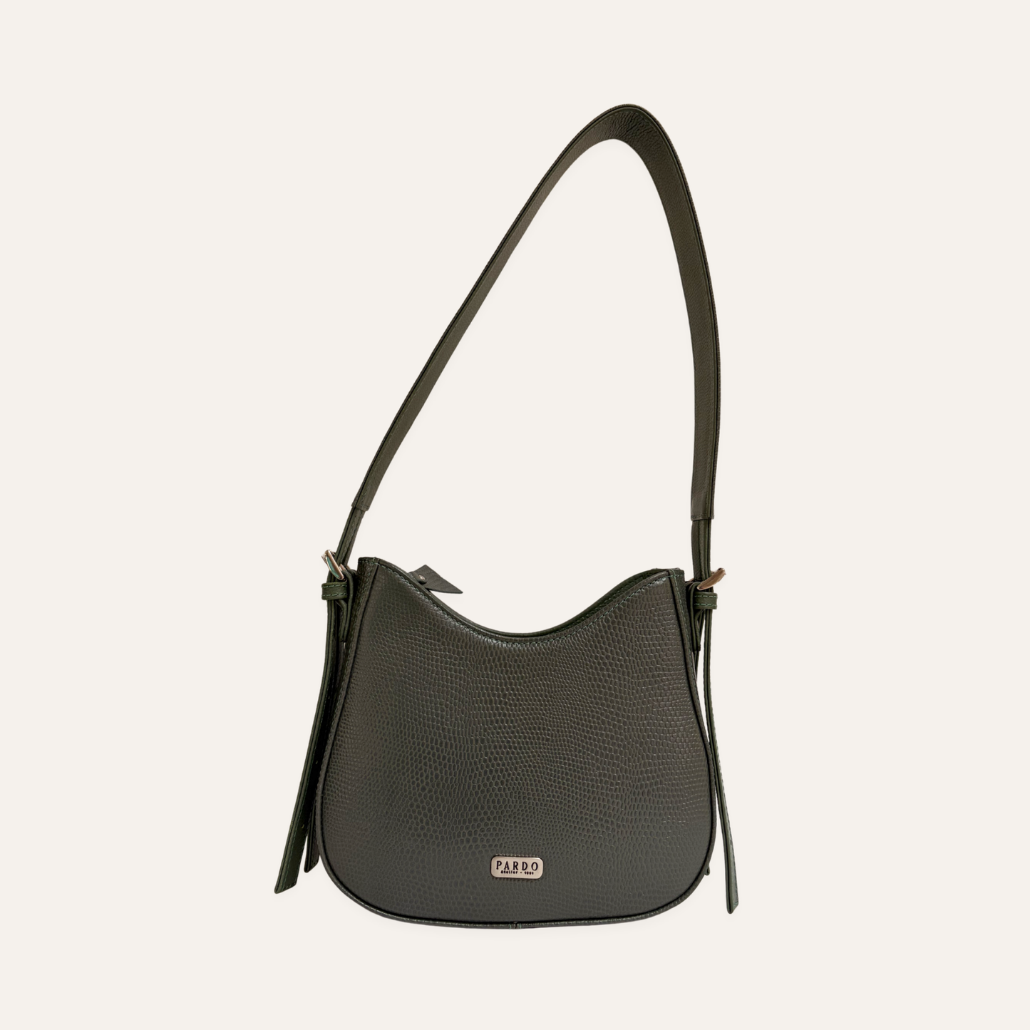 Bolso media luna mediano verde oliva