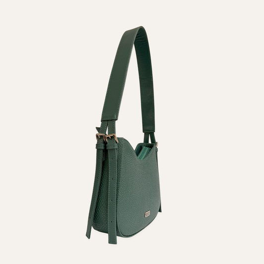 Bolso media luna mediano verde