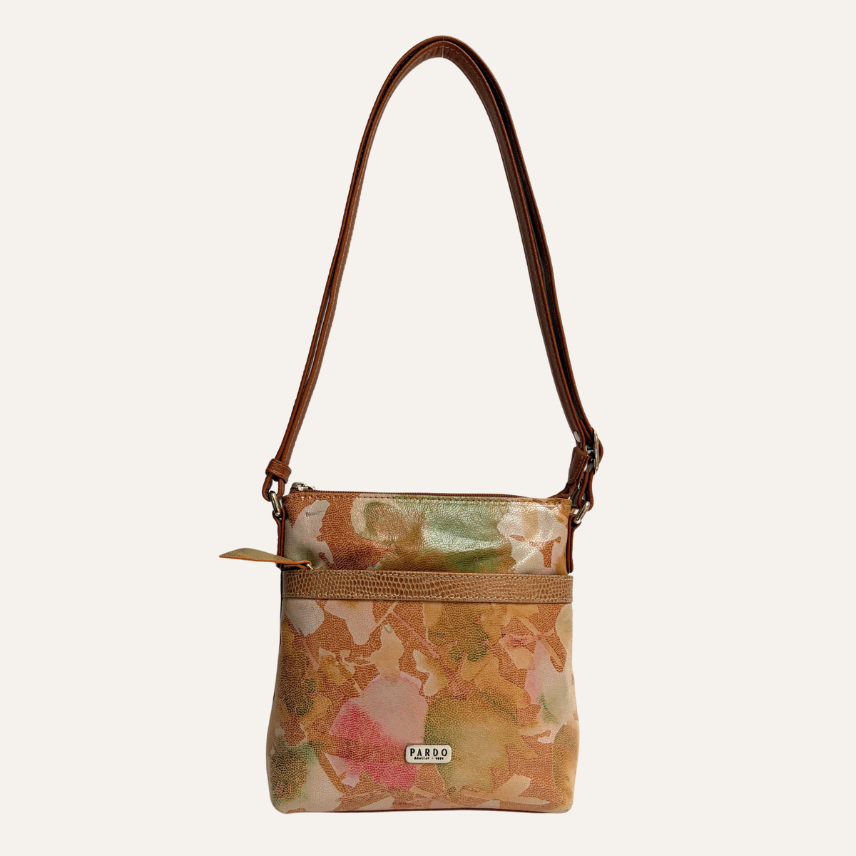 Manos libres con bolsillo frontal en miel en flores