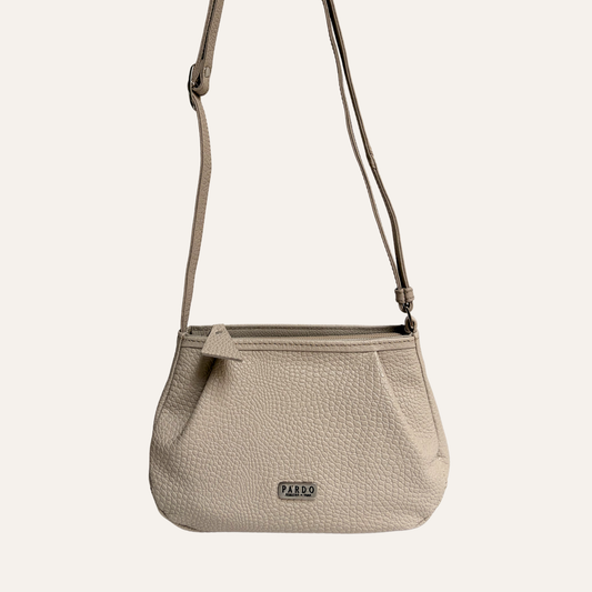 Manos libres mini plisado beige