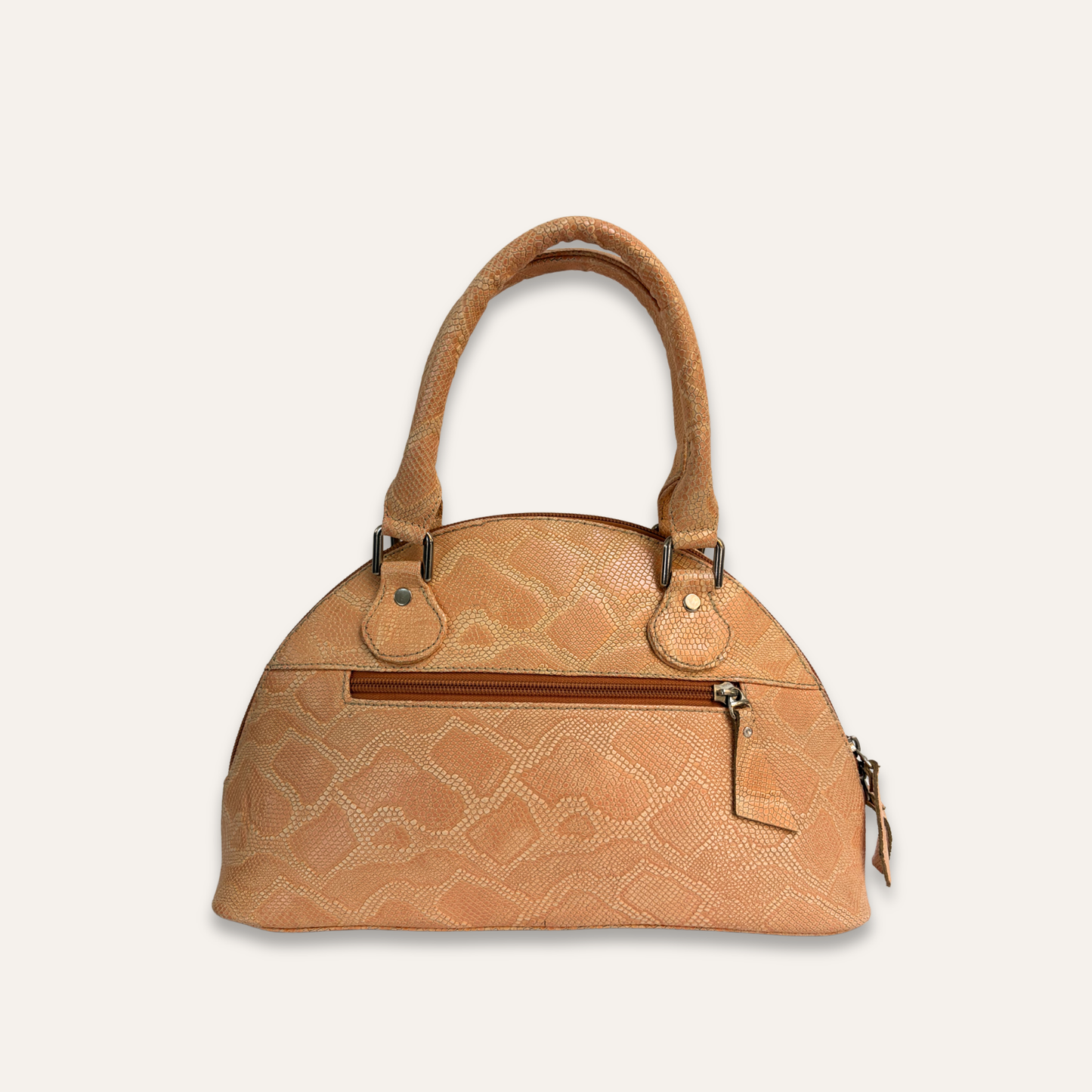 Cartera media luna mandarina
