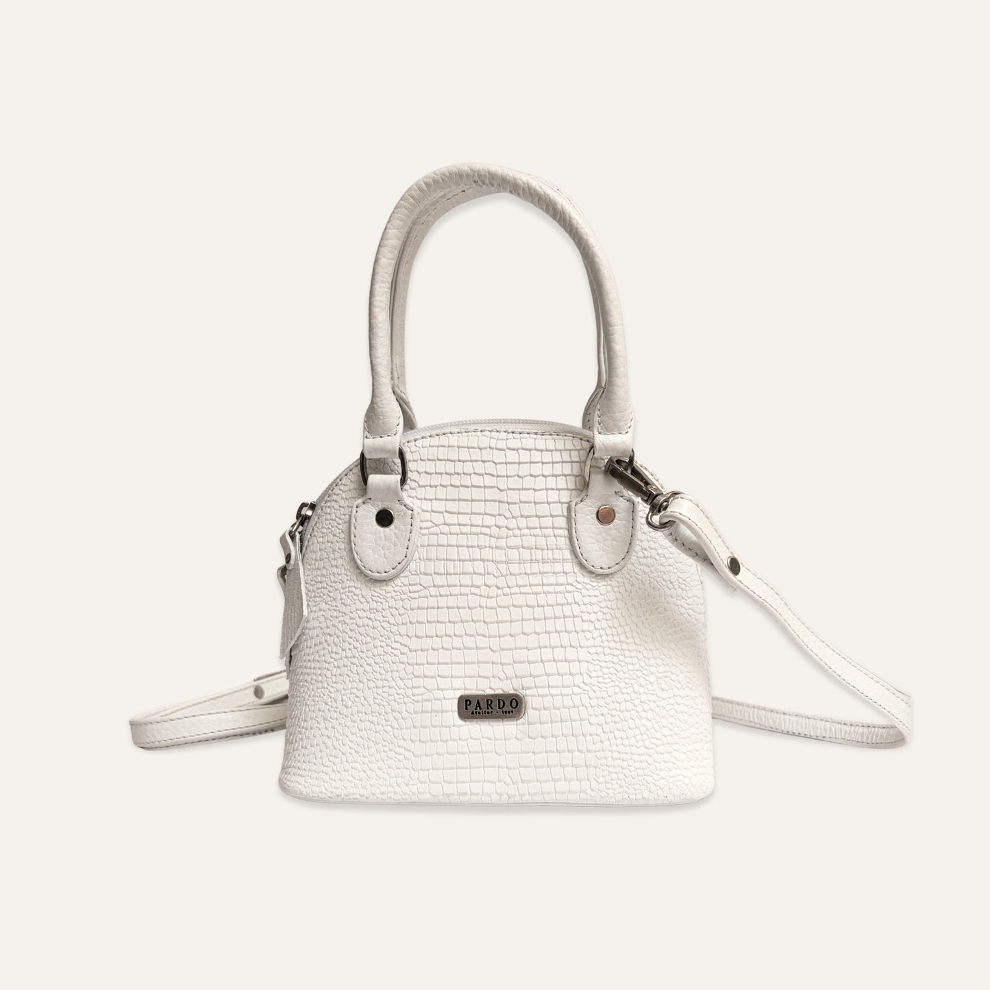 Mini cartera domo blanca