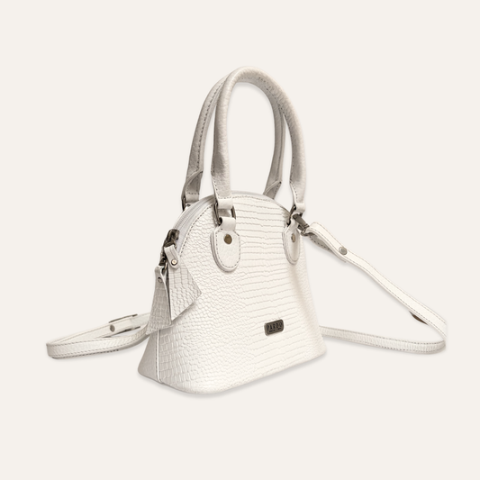 Mini cartera domo blanca