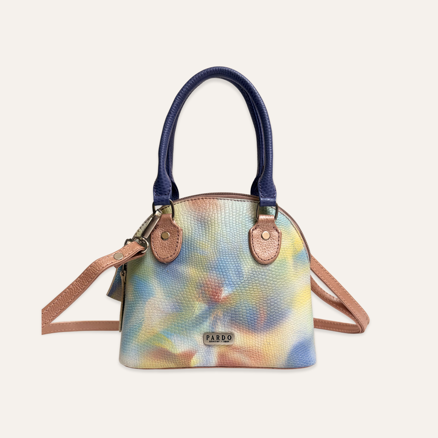 Mini cartera domo lila marmolado
