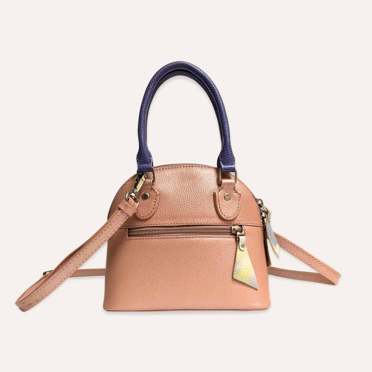 Mini cartera domo lila marmolado