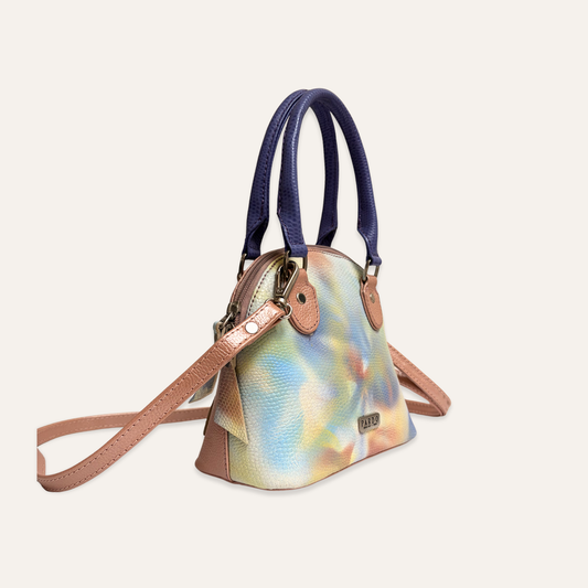 Mini cartera domo lila marmolado