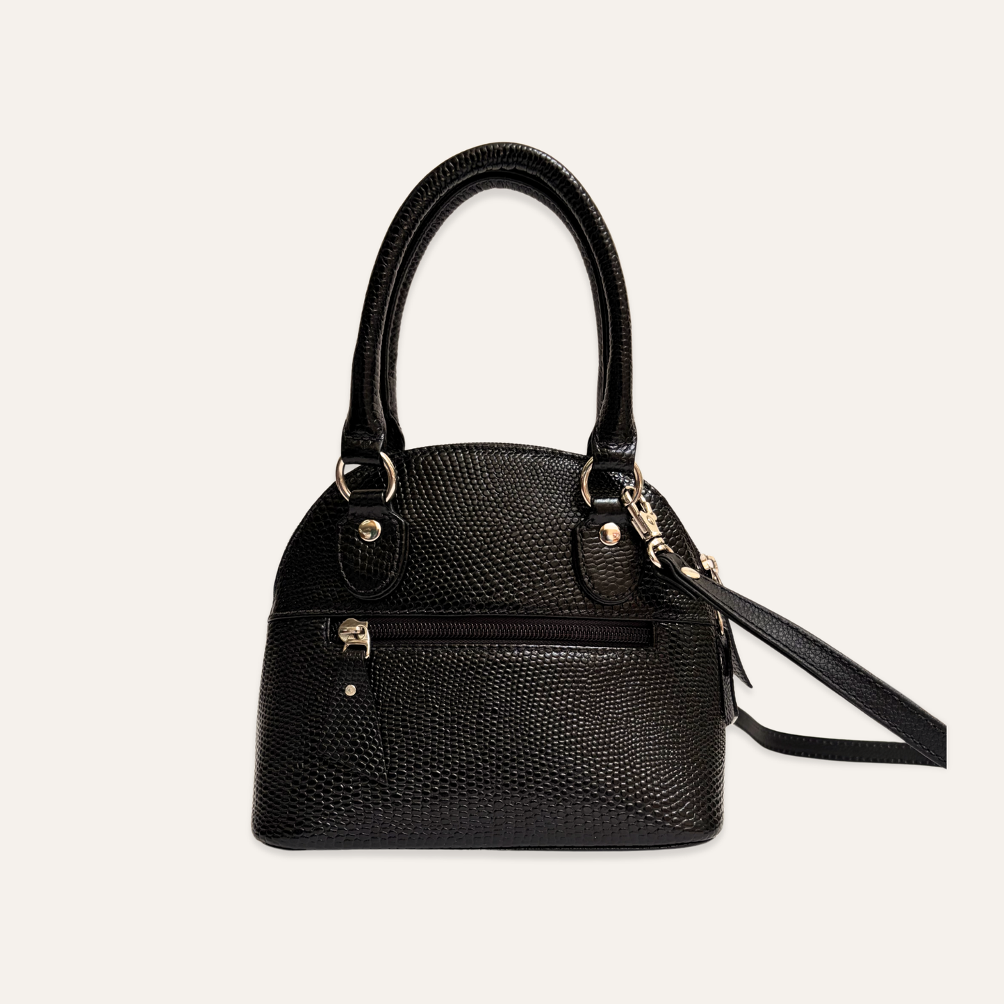 Mini cartera domo negra