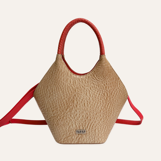 Mini canasta beige